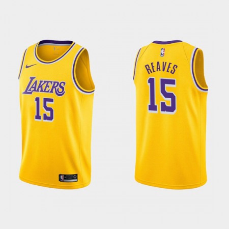 Men's Los Angeles Lakers #15 Austin Reaves Yellow Stitched Jersey
