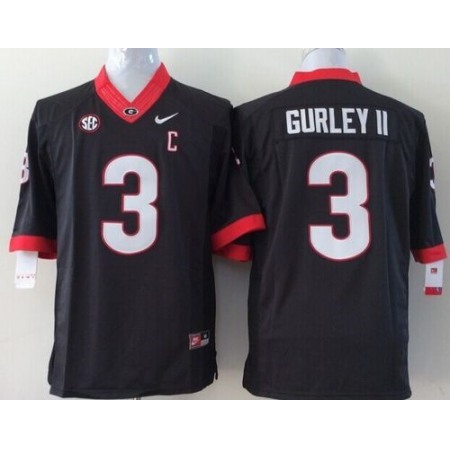 Bulldogs #3 Todd Gurley II Black Stitched Youth NCAA Jersey