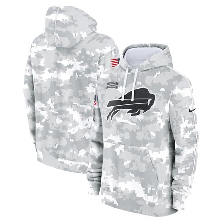 Men's Buffalo Bills Nike Arctic Camo 2024 Salute to Service Club Fleece Pullover Hoodie