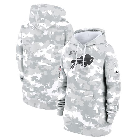 Women's Buffalo Bills Nike Arctic Camo 2024 Salute To Service Club Fleece Pullover Hoodie