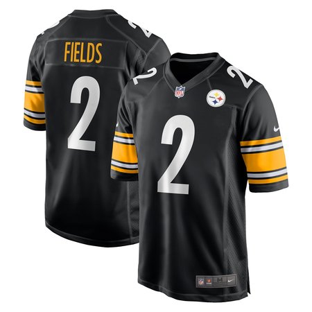 Men's Pittsburgh Steelers Justin Fields Nike Black Game Player Jersey