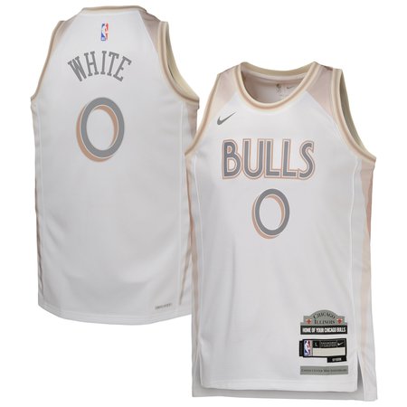 Youth Chicago Bulls Coby White Nike White 2024/25 Swingman Player Jersey - City Edition