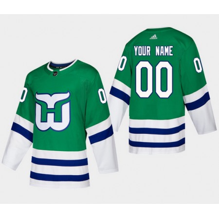 Men's Carolina Hurricanes Custom Green Stitched Jersey