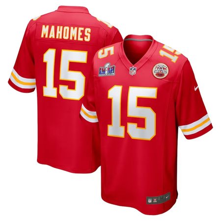 Men's Kansas City Chiefs #15 Patrick Mahomes Nike Red Super Bowl LVIII Game Jersey